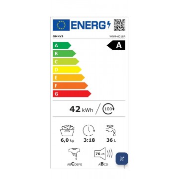 Omnys Πλυντήριο Ρούχων 6kg 1000 Στροφών WNM-6018A Omnys Πλυντήριο Ρούχων 6kg 1000 Στροφών WNM-6018A